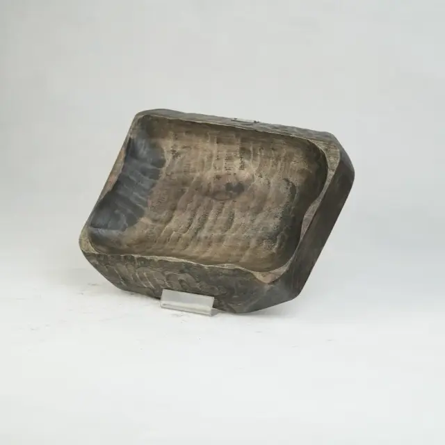 ظرف دفرمه چوب گردو با پایه