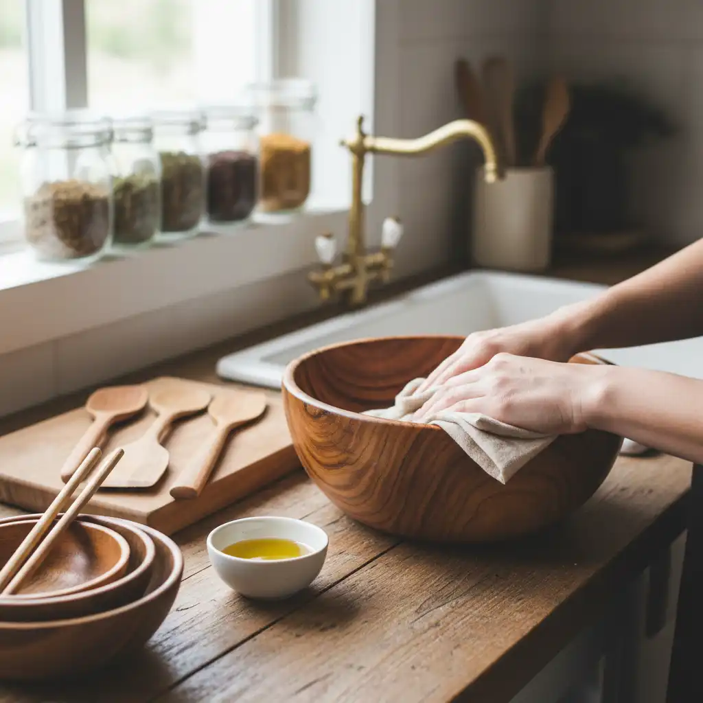 5 دلیل اهمیت روغن کاری ظروف چوبی