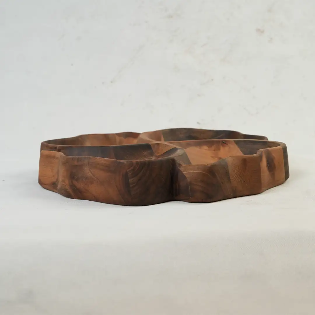 اردوخوری ۴ خانه طرح گلبرگ چوب گردو — عکس ۳