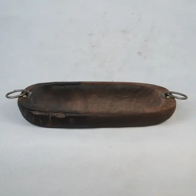 سینی کهنه‌کاری راس چوب گردو