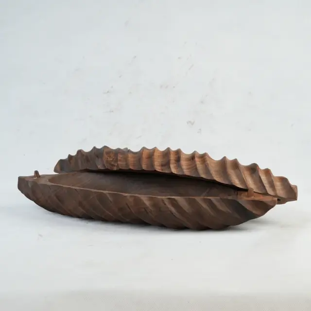 ظرف آجیل ۲ خانه چوب گردو