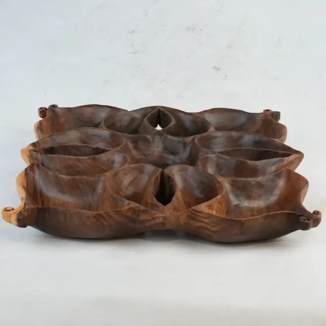 اردوخوری ۱۲ خانه تک‌نسخه چوب گردو