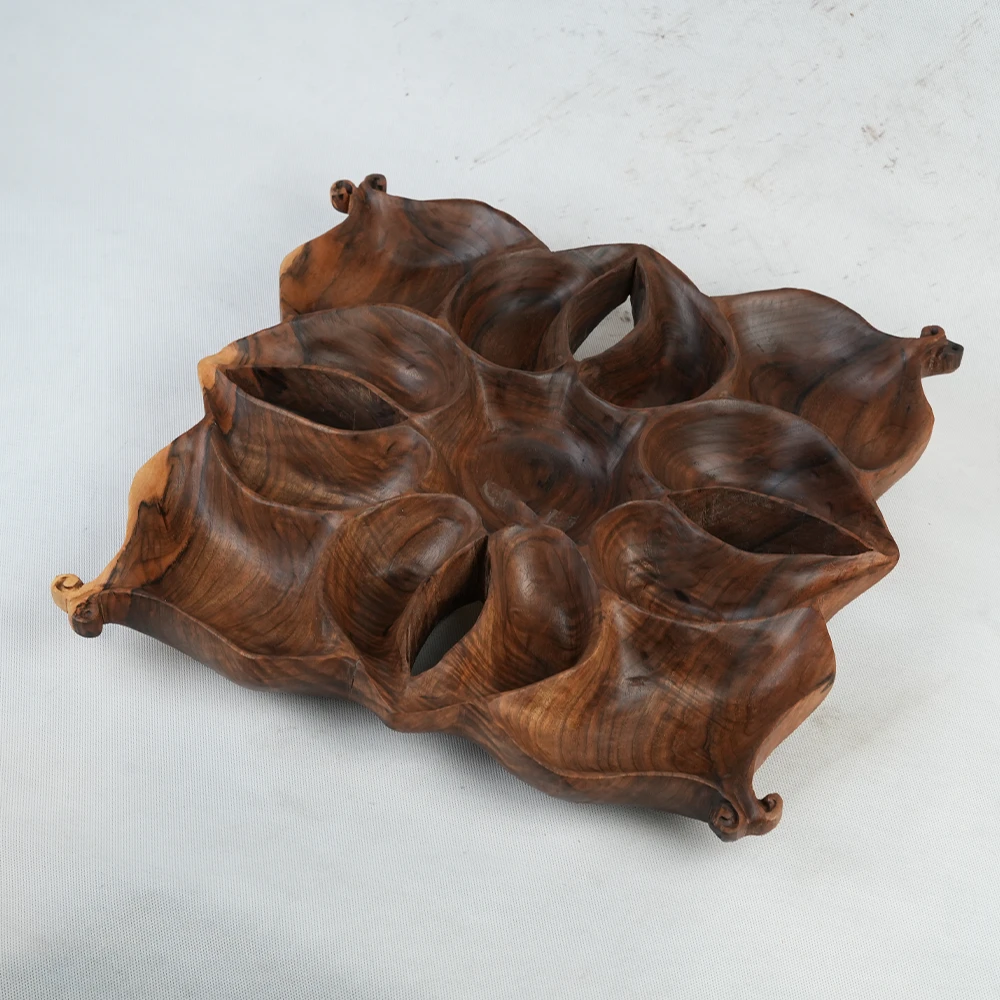 اردوخوری ۱۲ خانه تکنسخه چوب گردو — عکس ۲