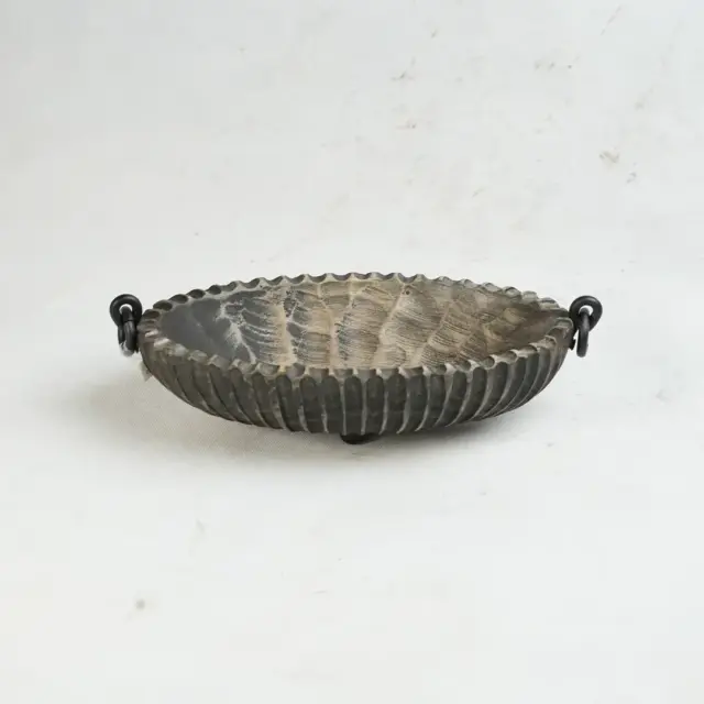 ظرف سرو پذیرایی پایه‌دار چوب گردو