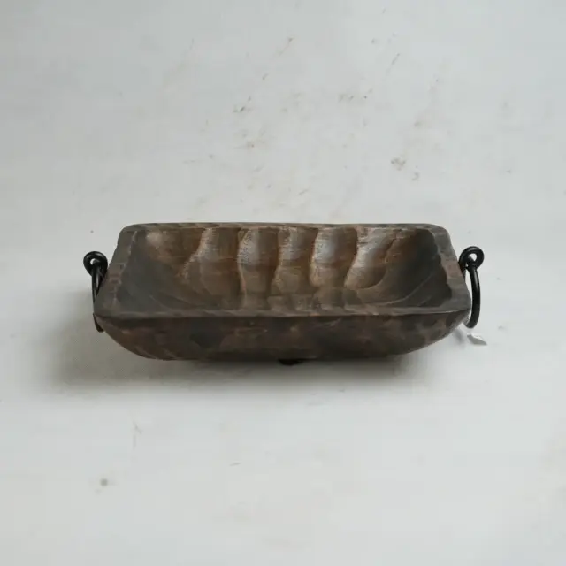 ظرف سرو پذیرایی پایه‌دار چوب گردو