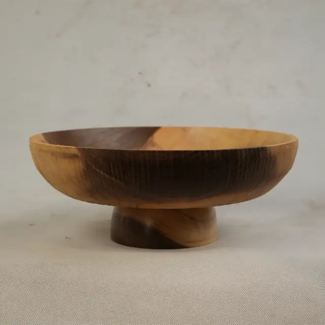 کاسه پایه‌دار چوب گردو
