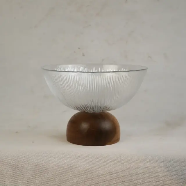 ظرف پذیرایی شیشه و چوب